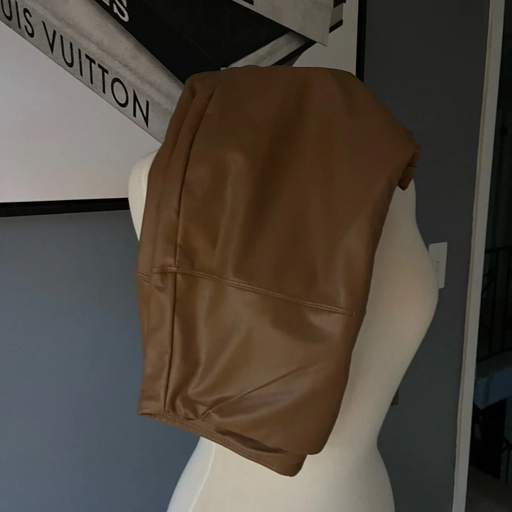 Fall Faux Leather 2 pc Luxe Set - Cognac - Picture 9 of 9